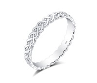 Braid Designed Silver Ring NSR-3933